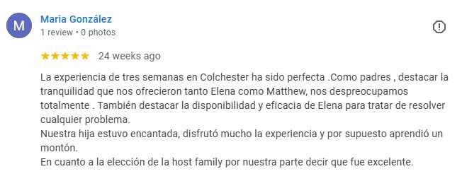 opinón sobre el campamento de verano en Inglaterra de OTR