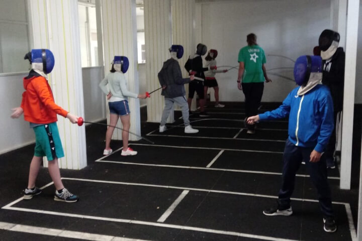 Clase de esgrima