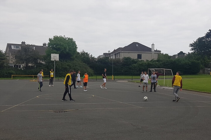 Juegos deportivos en el campamento de Dublín