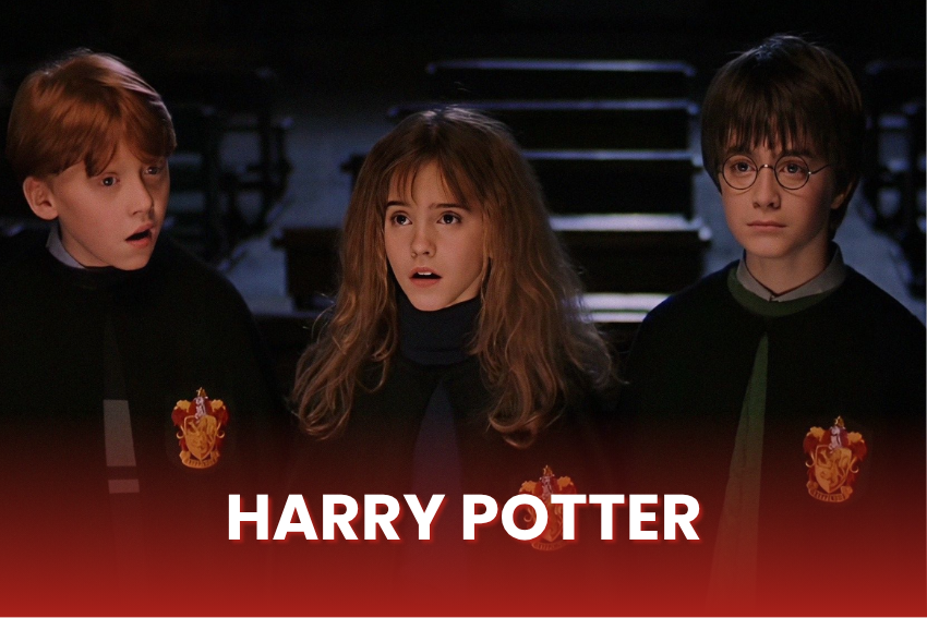 Póster de la saga de películas británica "Harry Potter"